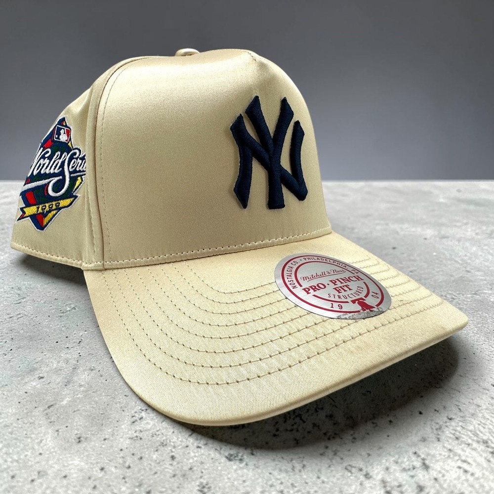 New York Yankees Satin World Series‎ Hat Mitchell & Ness Pro Snapback NEW READ